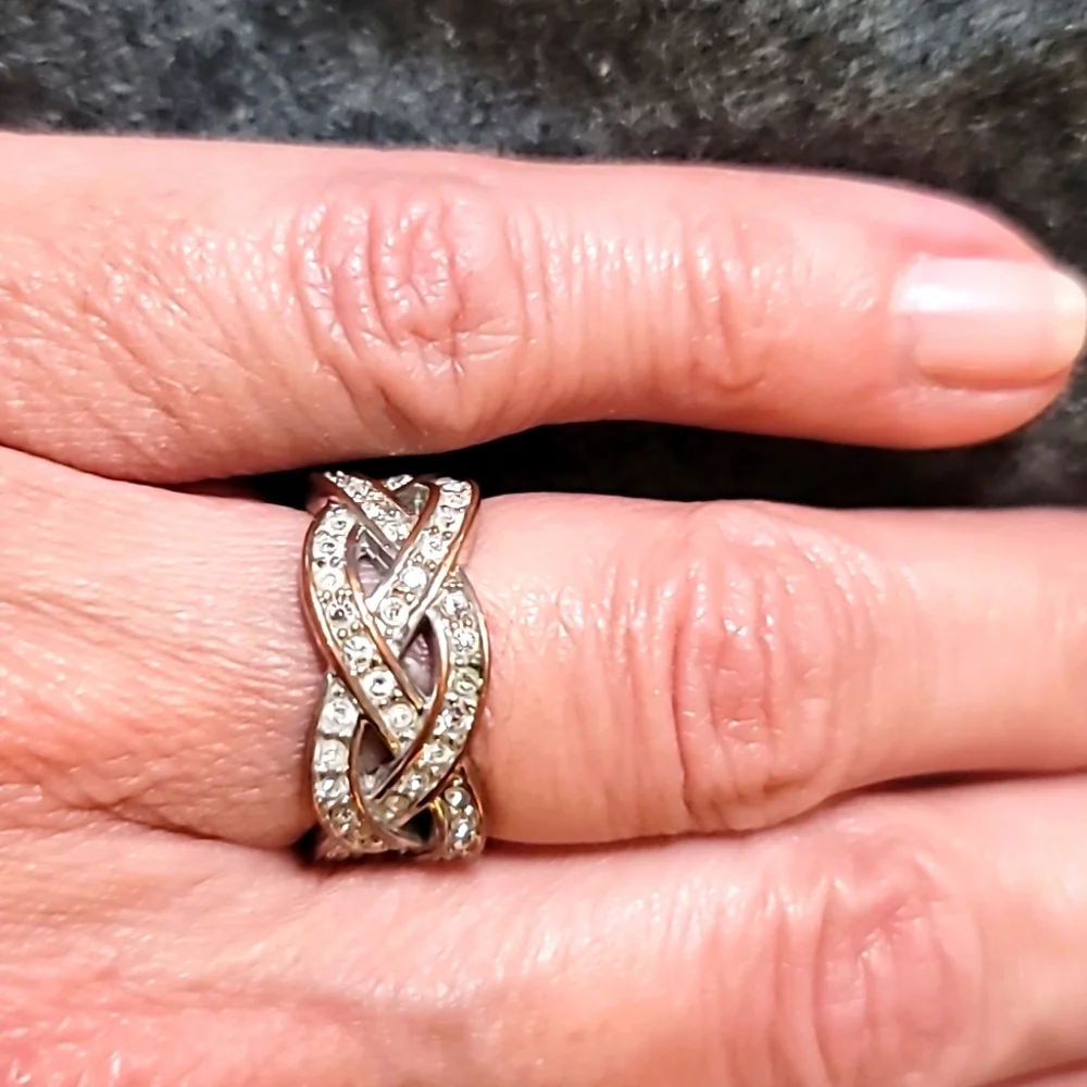 Crystal infinity ring Size 6 - Picture 1 of 4